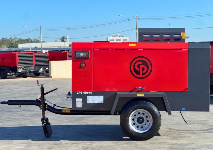 Compressor de ar portátil chicago pneumatic CPS 450 – potência profissional a 200 PSI com motor cummins - Imagem 2