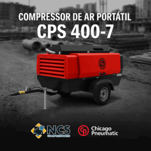Compressor de ar portátil chicago pneumatic CPS 400-7 – potência e versatilidade compacta