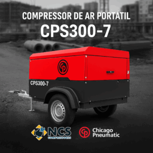Compressor de ar portátil chicago pneumatic  CPS 300-7 – alta potência com versatilidade de pressão